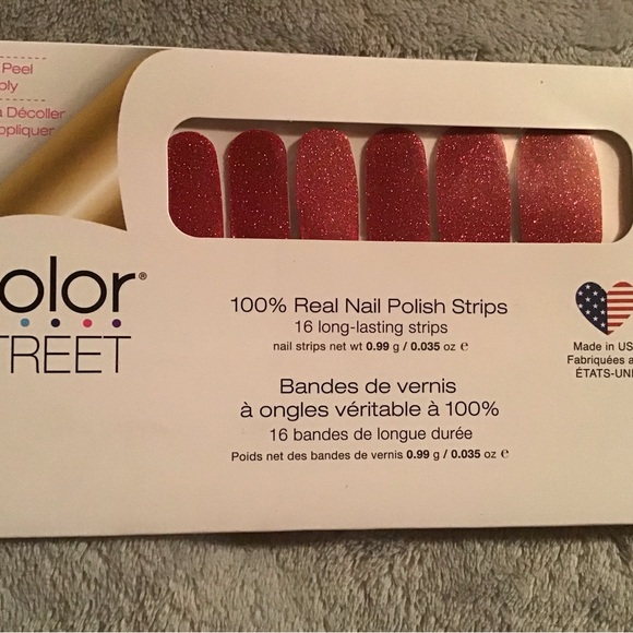 Color street 100% Real Nail polish Strips 16 lasting strips ‘Cran-tastic’ new - Picture 3 of 3